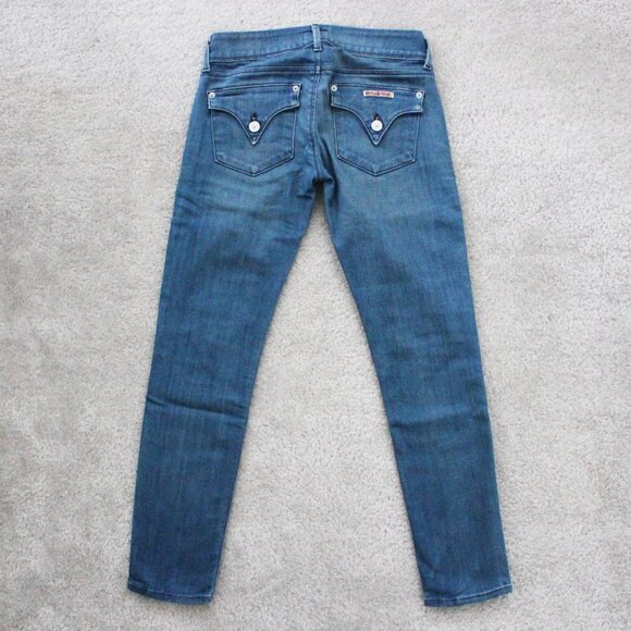 Hudson Collin Low Rise Skinny Leg Crop Ankle Denim Jeans w/ Flap Pockets, Sz 24 - Picture 3 of 12